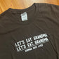 Gildan Lets Eat Grandma Commas Save Lives Brown Tshirt - Medium - 21" x 28.5"