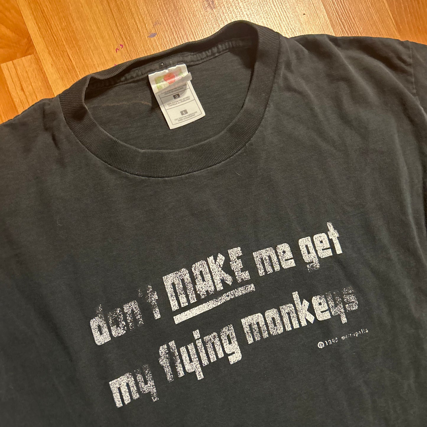 90’s FOTL Don’t Make Me Get My Flying Monkeys Black Tshirt - Medium - 20" x 29"