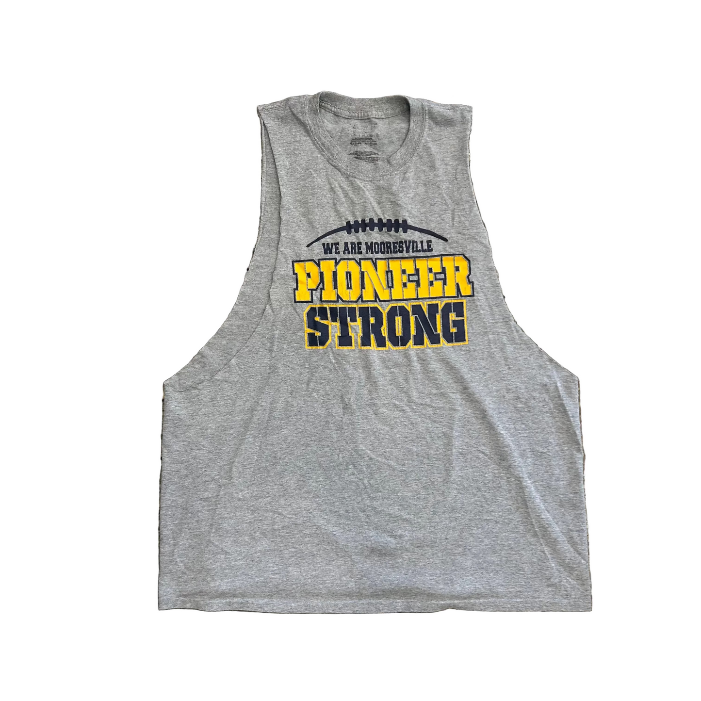 Pioneer Strong Mooresville Football Grey Tank Top Shirt - XLarge - 24" x 29"