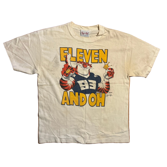 90's Auburn Tigers University Football White Tshirt - Medium - 21.5" x 27.5"