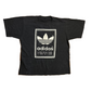 90's Adidas Black Logo Tshirt - Large - 23" x 28.5"