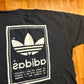 90's Adidas Black Logo Tshirt - Large - 23" x 28.5"