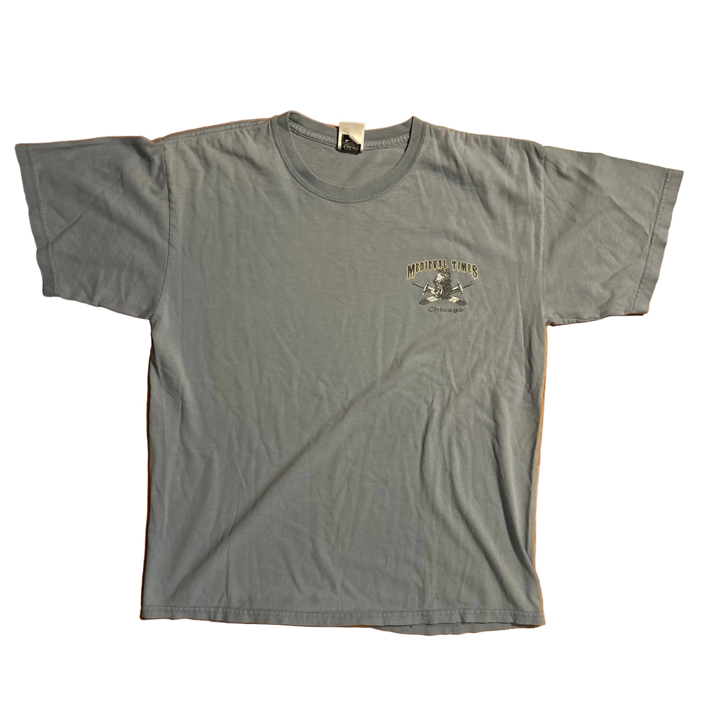 Medieval Times Chicago Grey Blue Tshirt - Medium - 21" x 26.5"