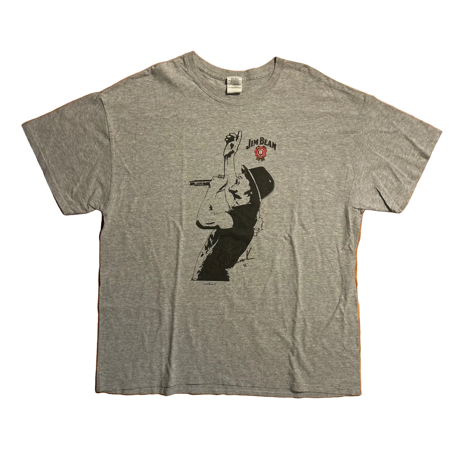 Gildan Jim Beam Liquor Kid Rock Grey Tshirt - Large - 23.5" x 29.5"