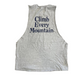 Quest Outdoors Climb Every Mountain Grey Tank Top Shirt - Medium - 20" x 27"