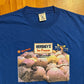 90’s Delta Hershey’s Ice Cream Double Dipping Blue Tshirt - Medium - 21.5" x 29"