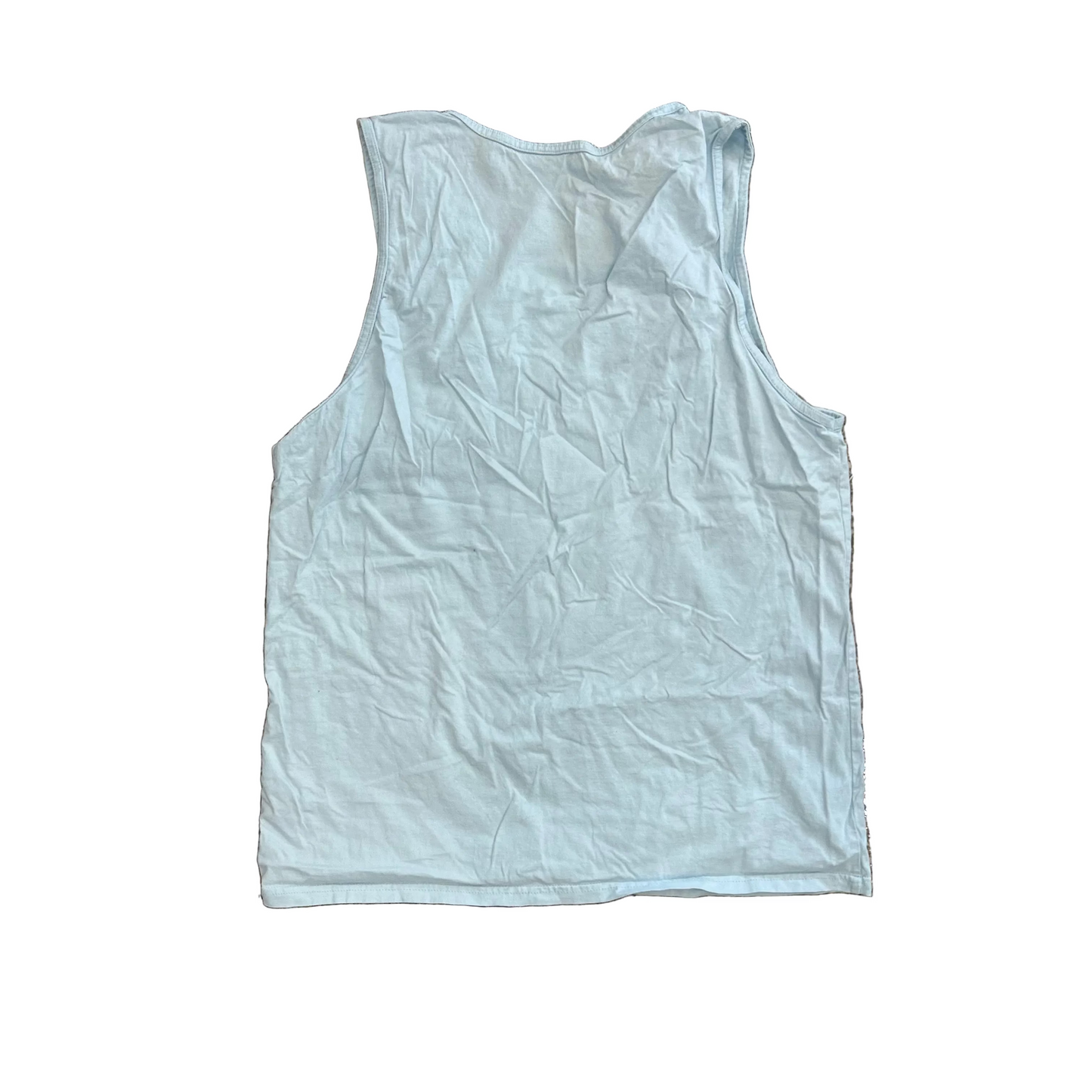 Patagonia Phartagonia Light Blue Organic Cotton Tank Top Shirt - Medium - 21" x 28"