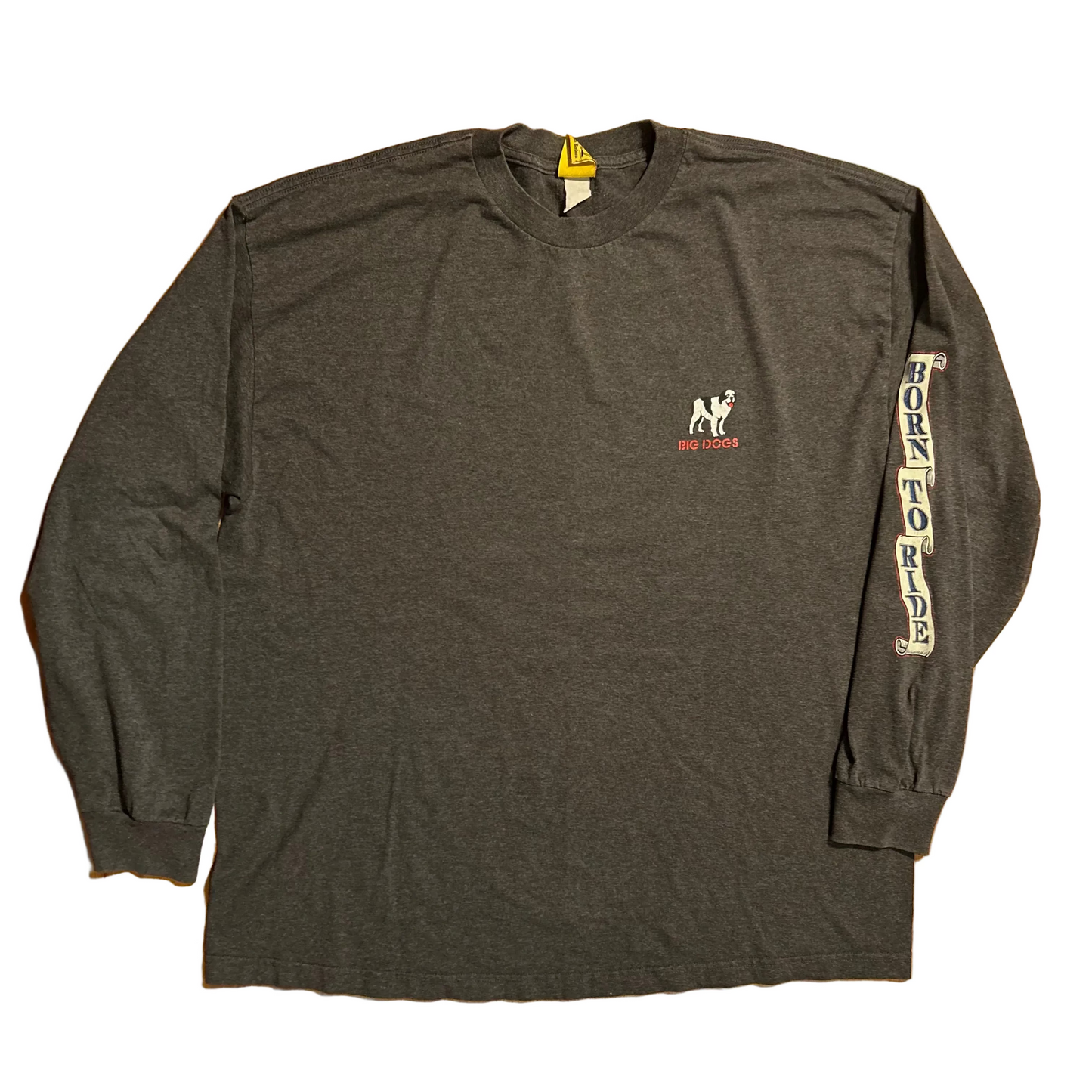 Big Dogs Land of the Free Motorcycle Bike Grey Longsleeve Shirt - XLarge - 25" x 31"