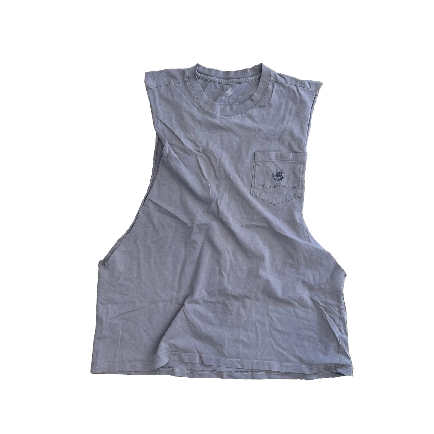 Southern Proper Blue Purple Grey Tank Top Shirt - Medium - 21" x 26"