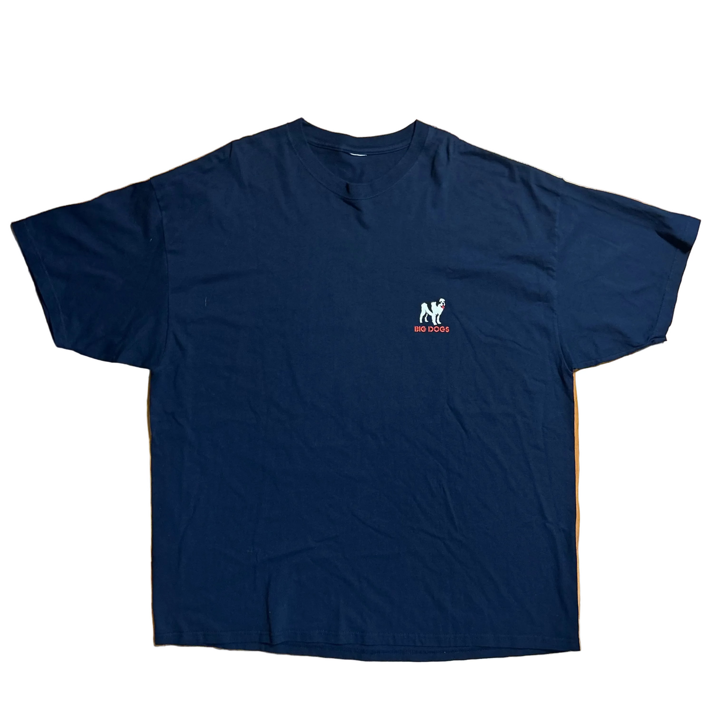 Big Dogs Fishing Lie About Size Navy Blue Tshirt - XLarge - 27.5" x 34"