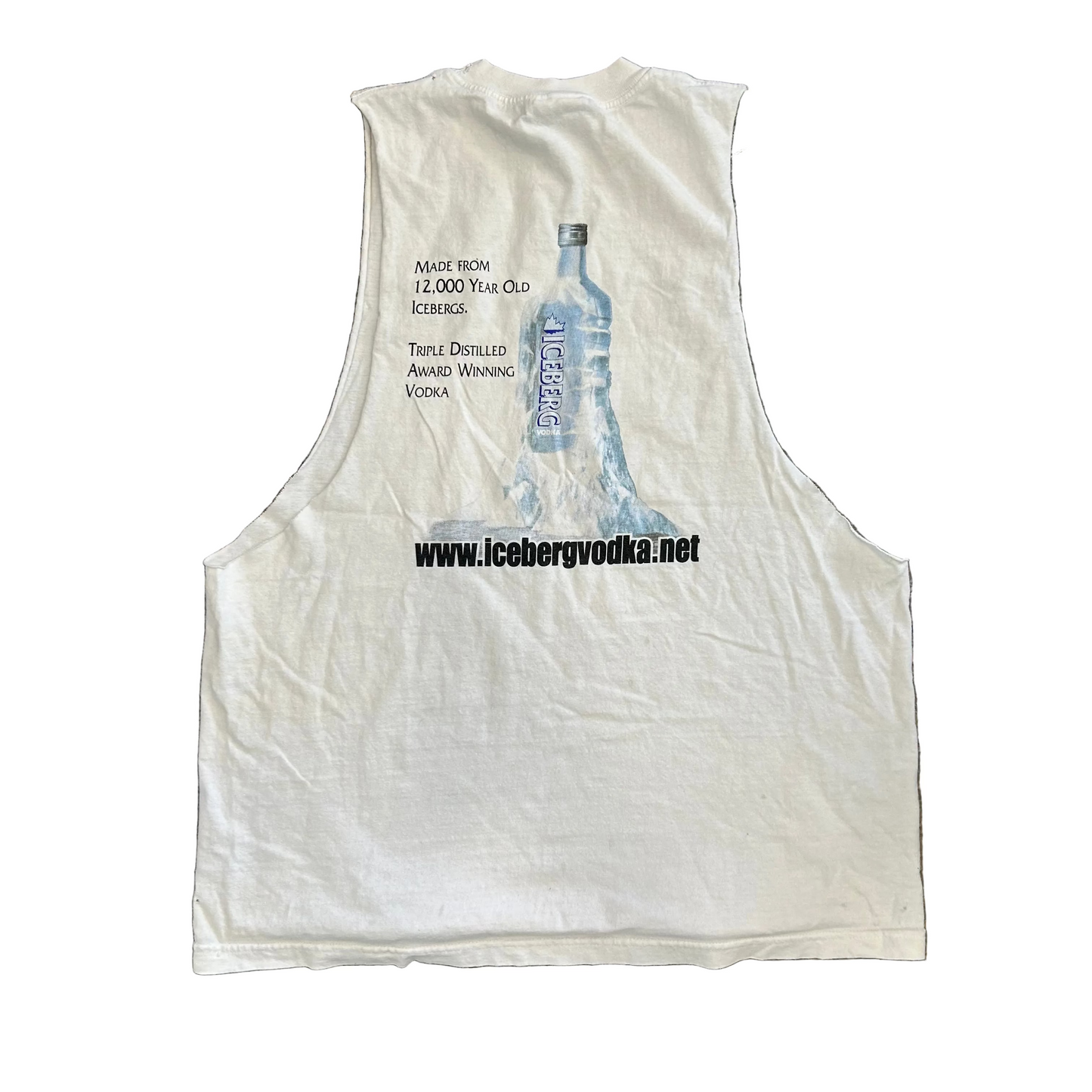 Iceberg Vodka White Tank Top Shirt - Large - 23" x 29"
