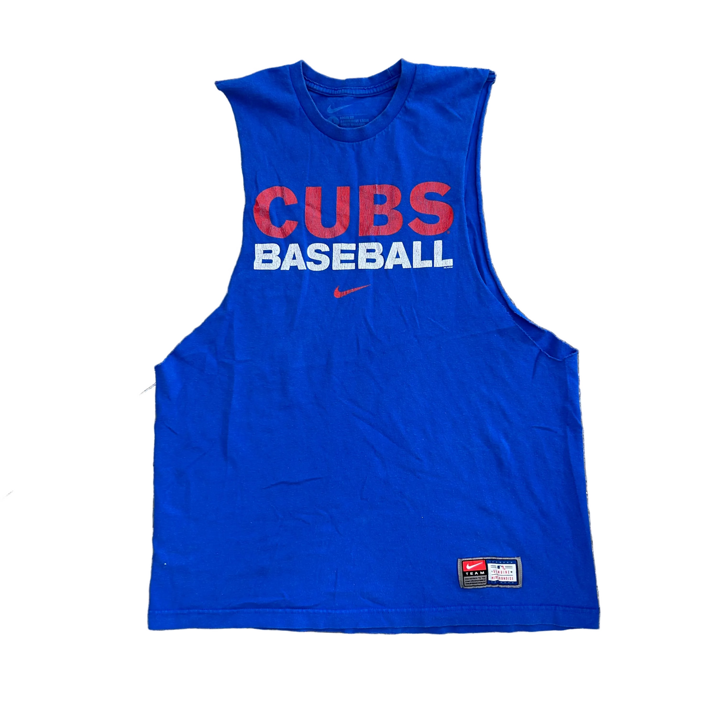 Nike Cubs Baseball Blue Tank Top Shirt - Large - 22" x 29"