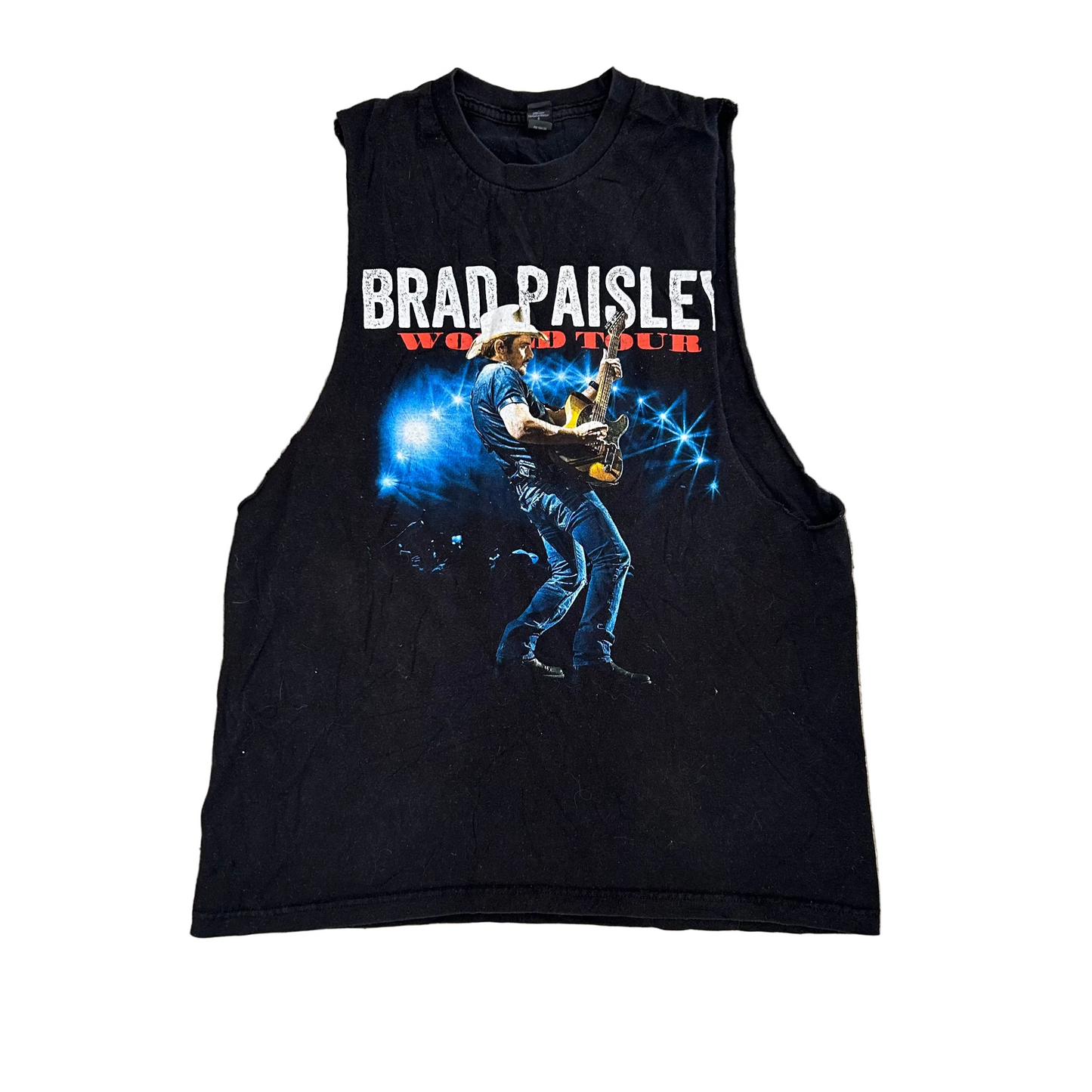 Brad Paisley Tour Country Music Black Tank Top Shirt - Medium - 20" x 27"
