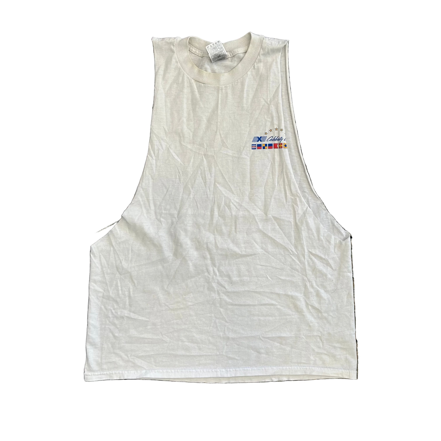 Celebrity Cruises White Tank Top Shirt - Medium - 20" x 27"