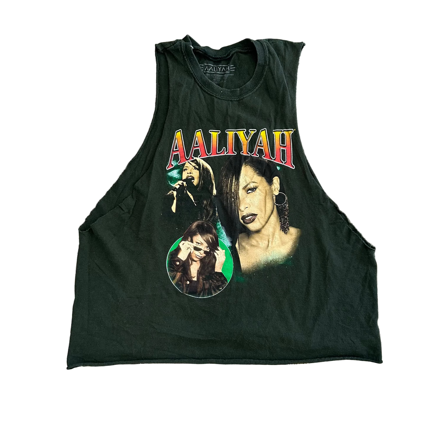 Aaliyah Green Tank Top Shirt - Large - 23" x 26"