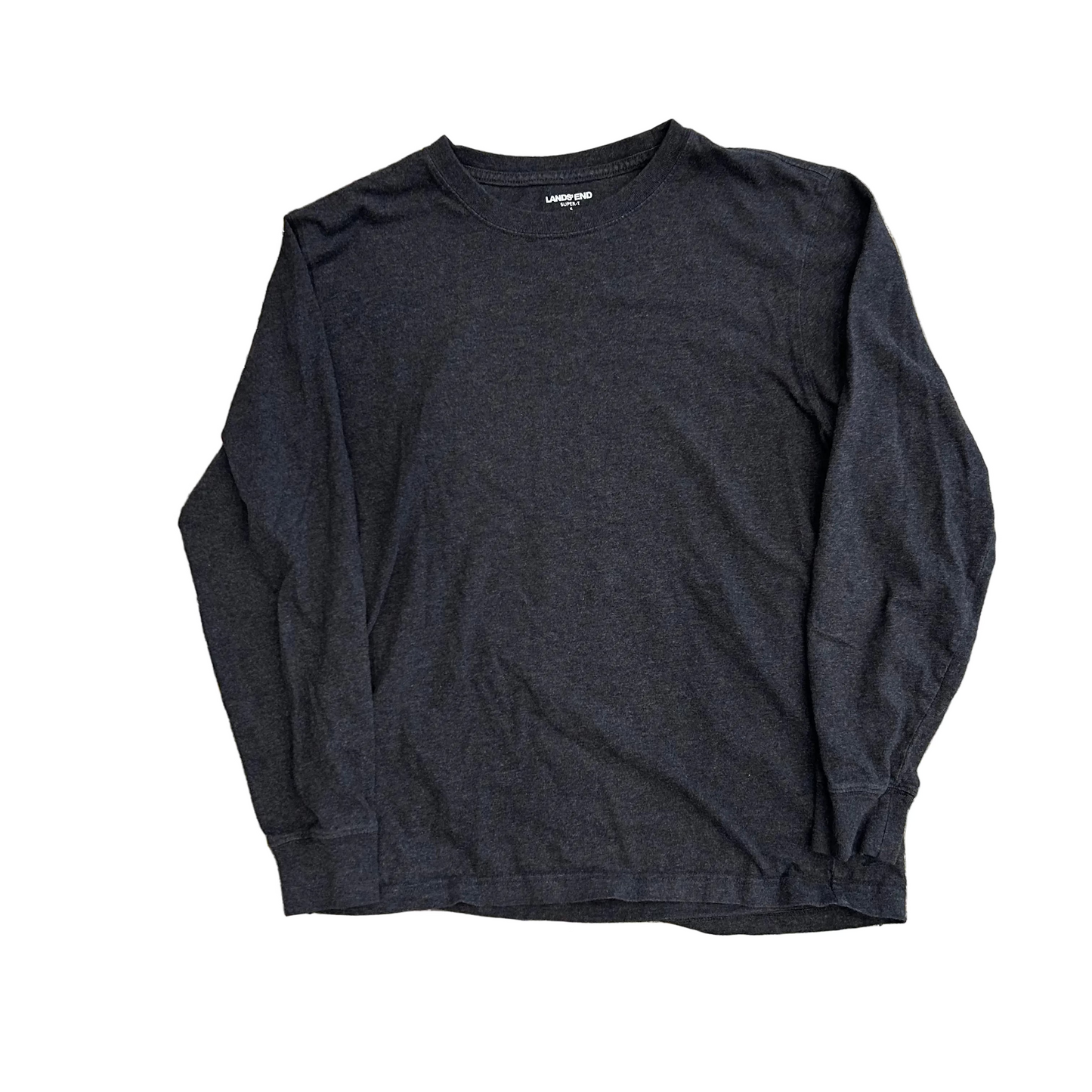 Lands End Blank Grey Longsleeve Shirt - Medium - 20" x 25"
