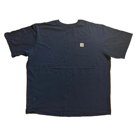 Carhartt Carphartt Navy Blue Pocket Tshirt - XLarge - 29.5" x 34"