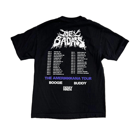Joey Badass Amerikkkana Tour Black Tshirt - Medium - 21" x 29"