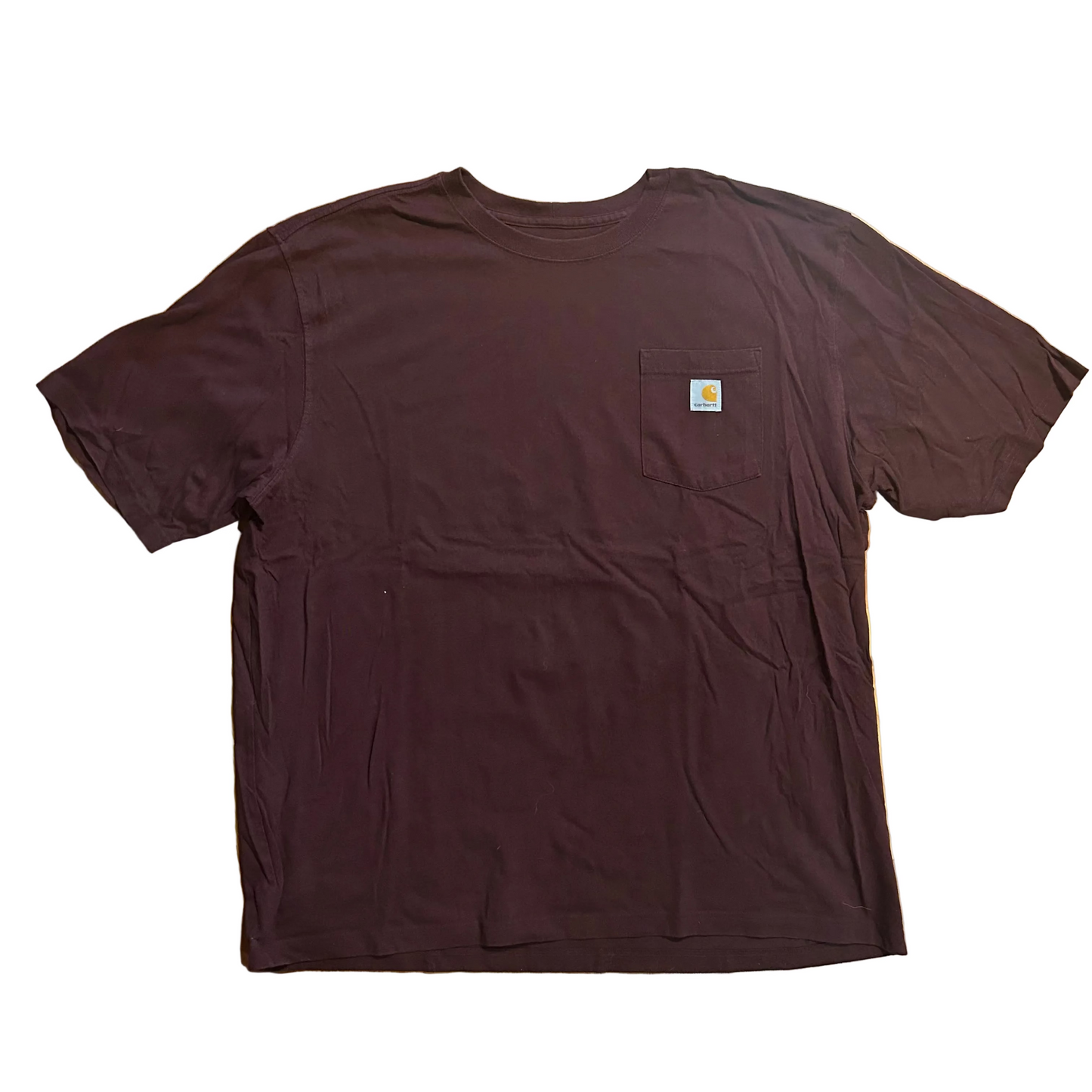 Carhartt Carphartt Maroon Red Pocket Tshirt - XLarge - 28.5" x 33"