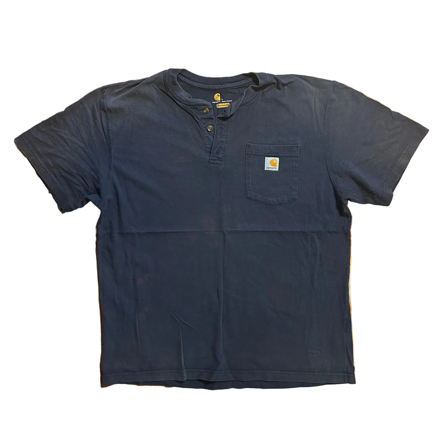 Carhartt Carphartt Blue Quarter Button Up Pocket Tshirt - XLarge - 25" x 30"