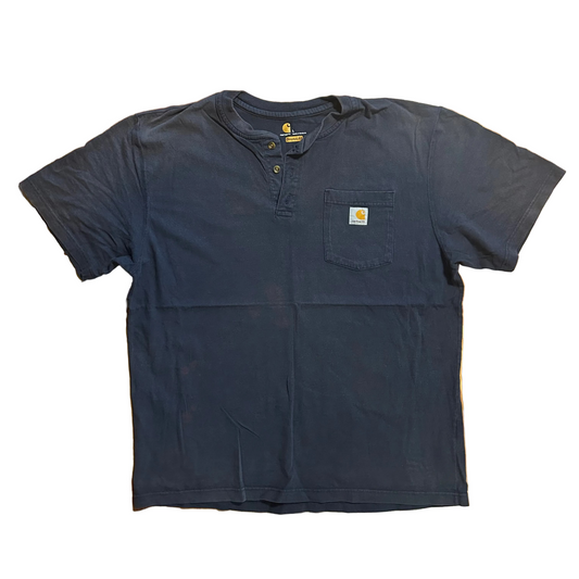 Carhartt Carphartt Blue Quarter Button Up Pocket Tshirt - XLarge - 25" x 30"