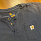 Carhartt Carphartt Blue Quarter Button Up Pocket Tshirt - XLarge - 25" x 30"