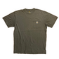 Carhartt Carphartt Green Brown Pocket Tshirt - XLarge - 25" x 32"