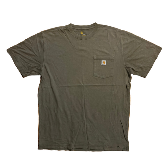 Carhartt Carphartt Green Brown Pocket Tshirt - XLarge - 25" x 32"