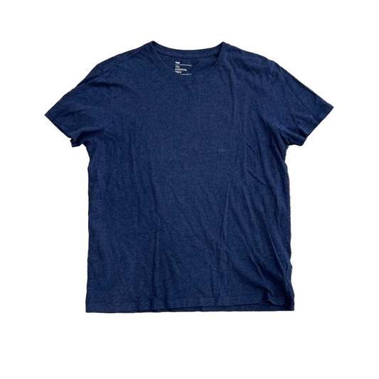Gap Essential Crew Navy Blue Blank Tshirt - Medium - 21" x 26"