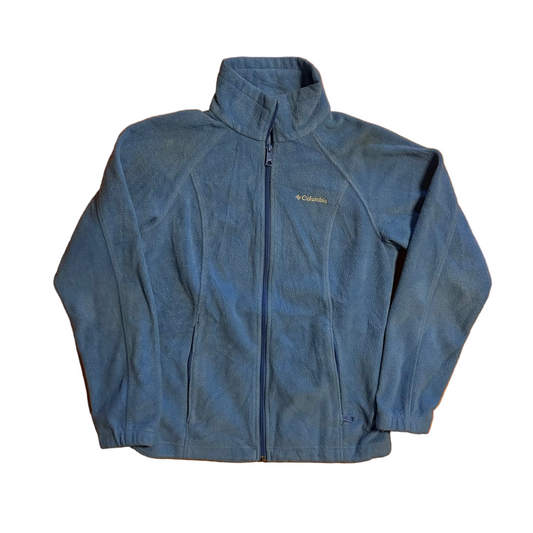 Columbia Blue Zip Up Fleece Jacket - Small - 18" x 24"
