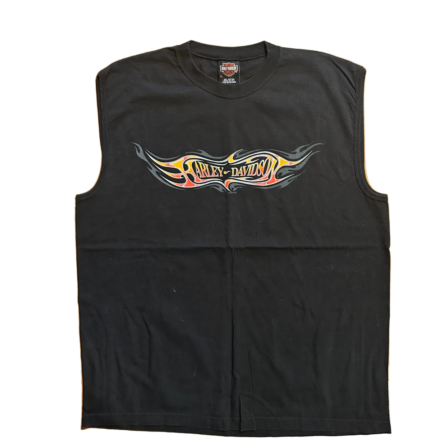 90’s Harley Davidson Motorcycles Bumpus Memphis Tennessee Black Tanktop Shirt - Large - 23" x 29"