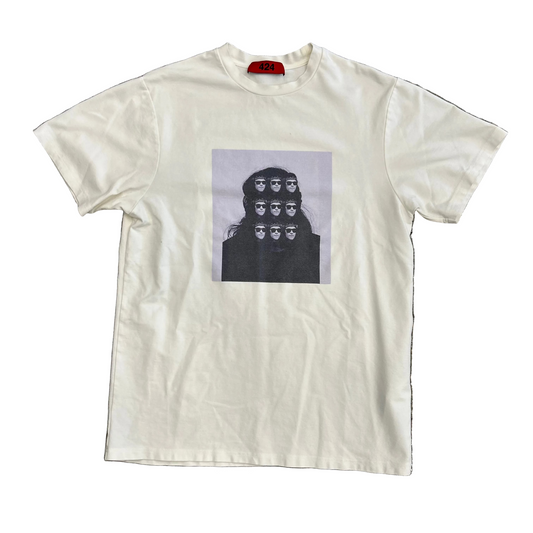 424 Face Portrait White Tshirt - Medium - 20.5" x 28"