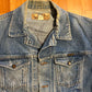 80/90's Wrangler Button Up Light Wash Denim Trucker Jacket - Large - 23" x 25"