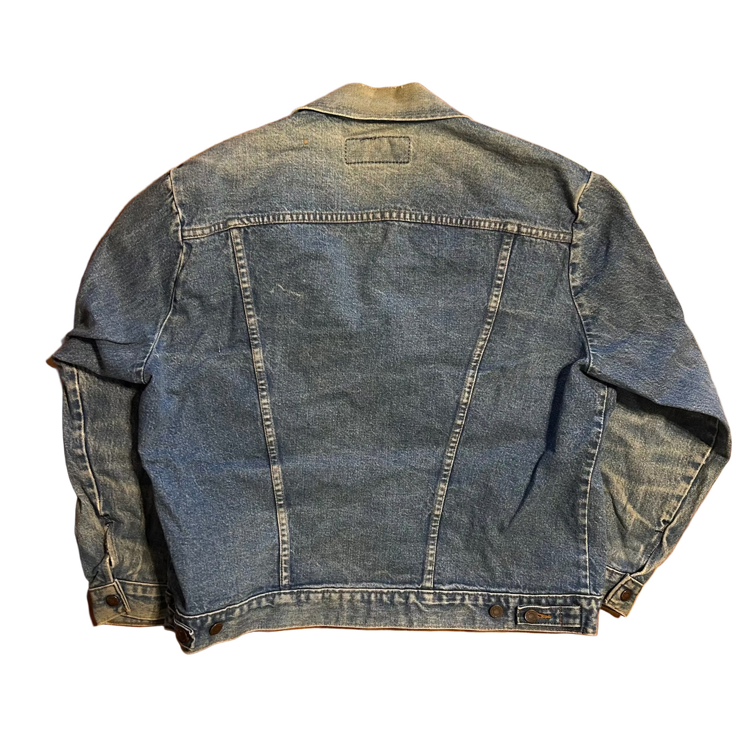 80/90's Wrangler Button Up Light Wash Denim Trucker Jacket - Large - 23" x 25"