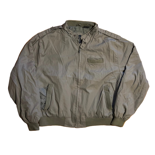 J Blair Adventurer's Club Grey Zip Up Windbreaker Jacket - Large - 23" x 23"