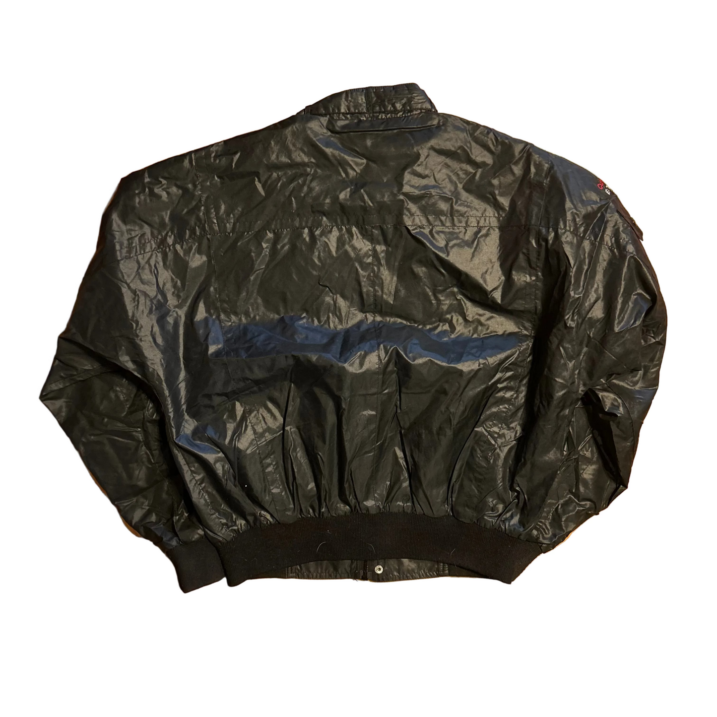 Upstream Racing Division Black Nylon Zip Up Biker Jacket - Large - 23" x 24"