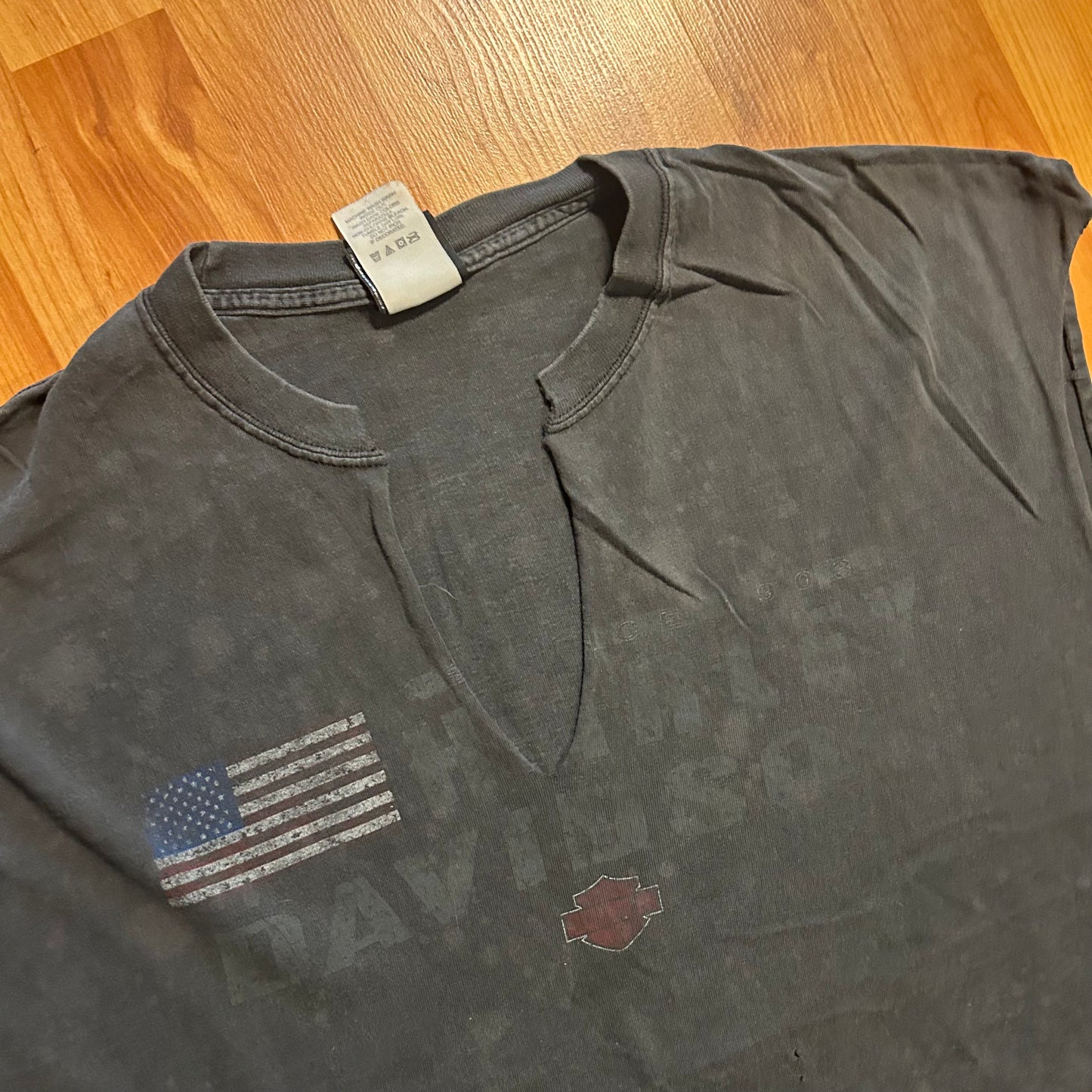 00’s Harley Davidson Memphis Tennessee Bumpus Motorcycles Black Cutoff Tanktop Shirt - XLarge - 24" x 29"