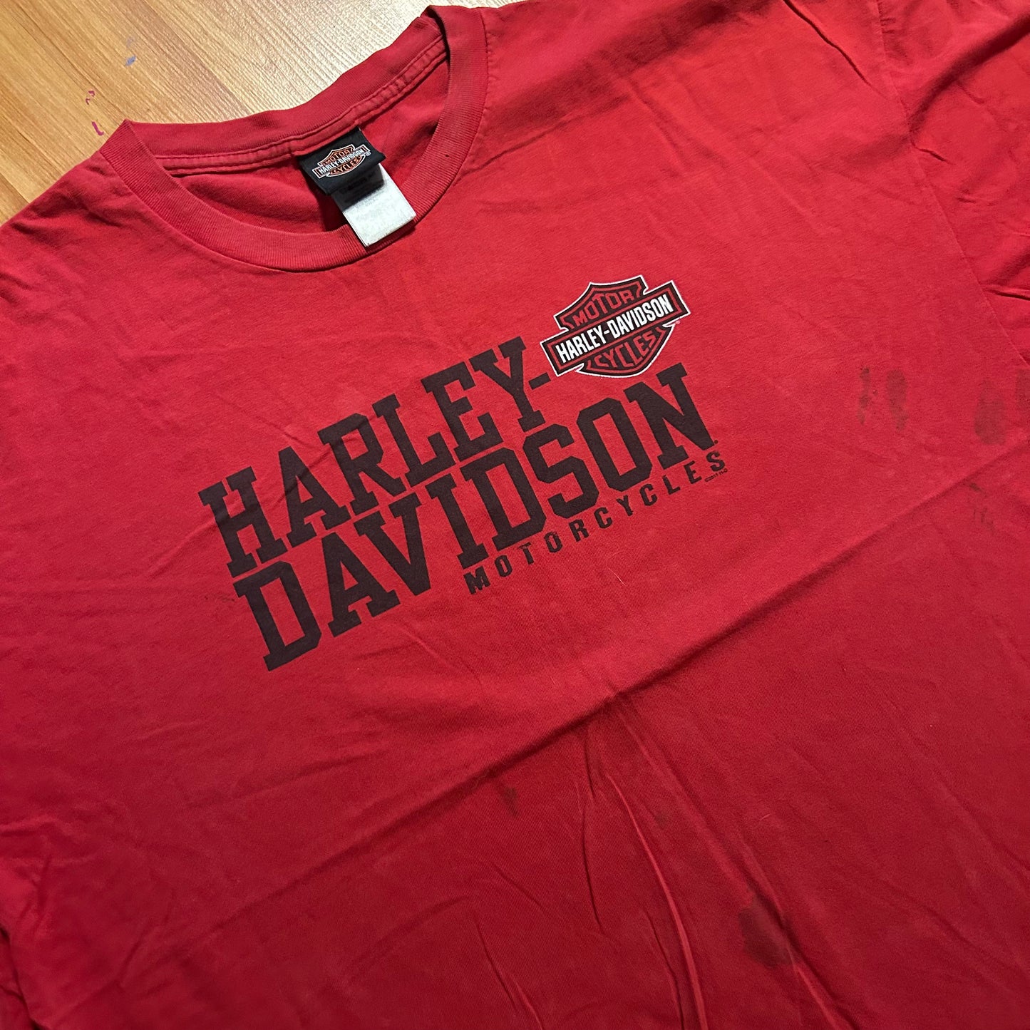 Harley Davidson Motorcycles Southern Thunder Red Tshirt - XLarge - 29" x 31"