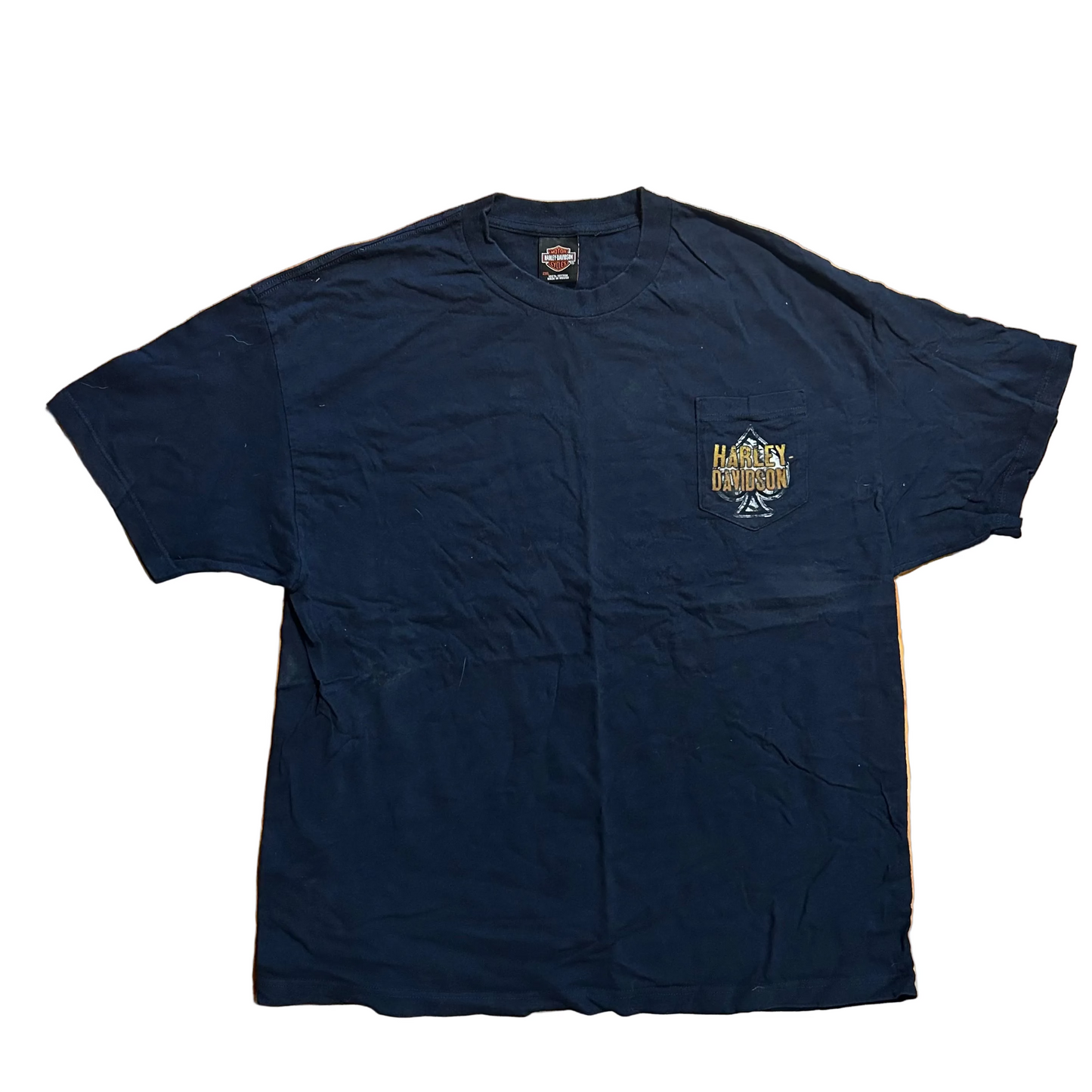 Harley Davidson Motorcycles Collierville Tennessee Black Pocket Tshirt - XLarge - 24" x 31"