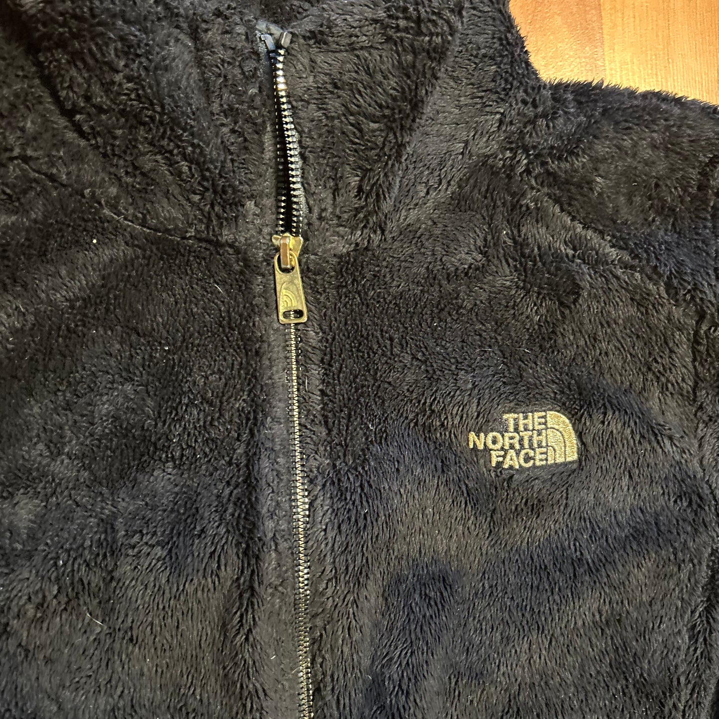 The North Face Black Gold Fleece Zip Up Jacket - Small - 18" x 24"