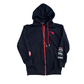 Falcon Amazon Intel Dell Crowdstrike Black Red Zip Up Hoodie Sweatshirt - Medium - 20.5" x 28"
