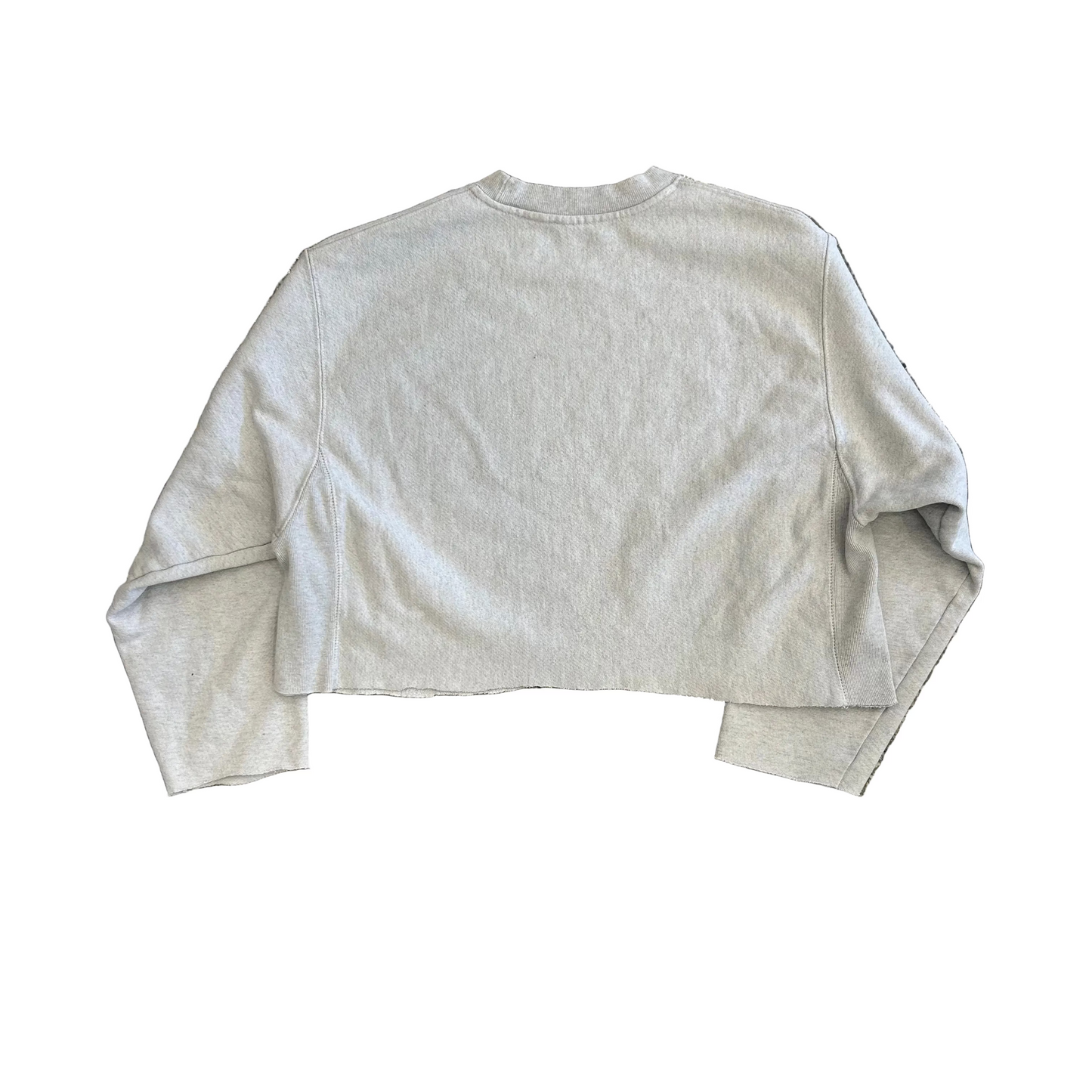 Champion Reverse Weave University Dayton Grey Crewneck Sweatshirt - Cropped Large - 22.5" x 19"