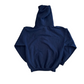 NFL New England Patriots Football Navy Blue Hoodie Sweatshirt - Large - 22" x 24"