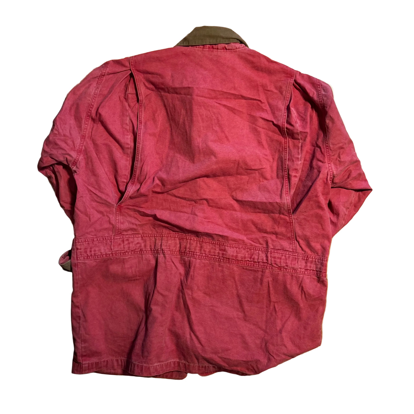 90's Eddie Bauer Red Pink Corduroy Chore Coat Jacket - XLarge - 25" x 32"