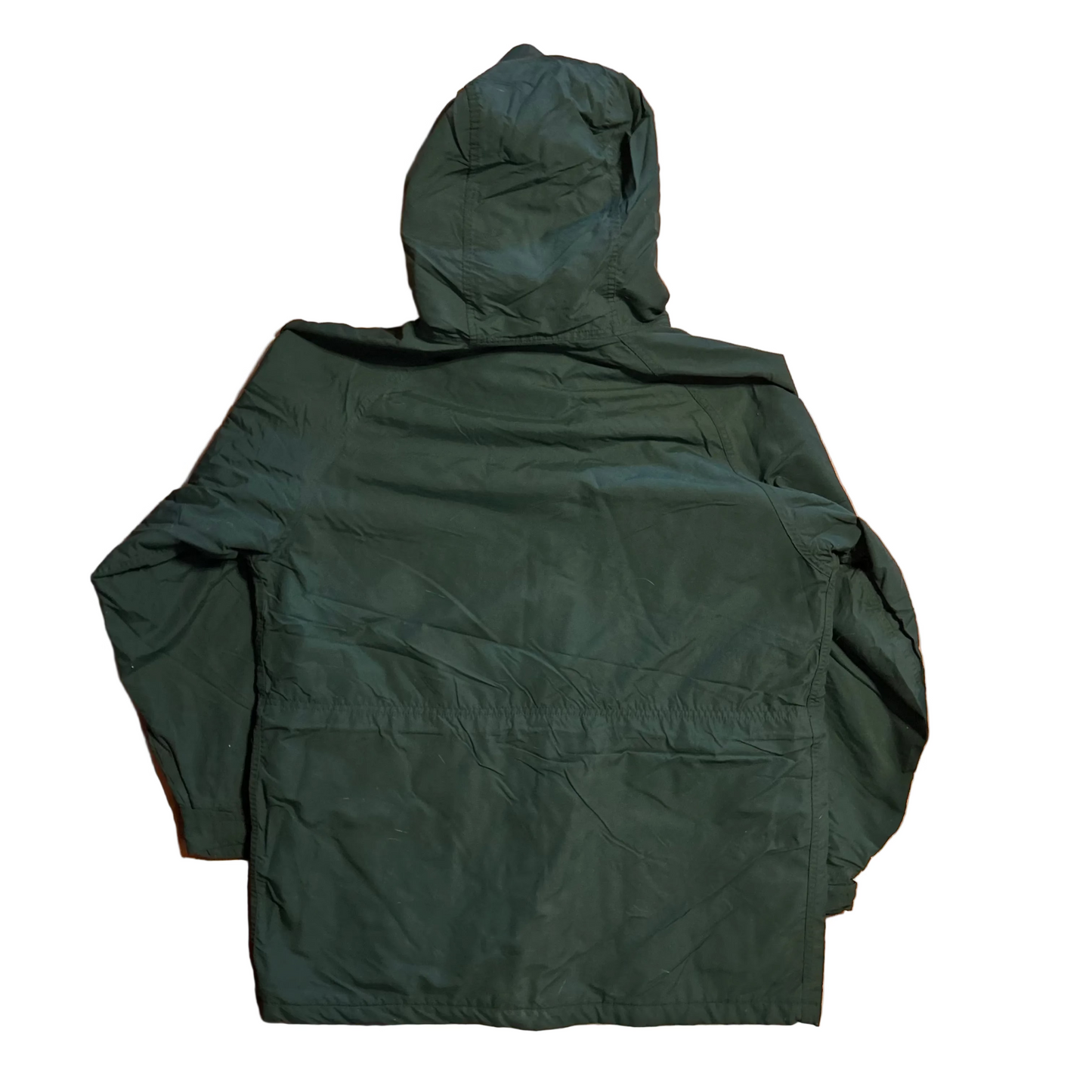 80/90's LL Bean Baxter State Parka Green Wool Lined Zip Up Jacket Coat - XLarge - 25" x 31.5"