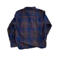 Prana Plaid Mini Corduroy Navy Blue Button Up Flannel Shirt - Large - 23" x 30"