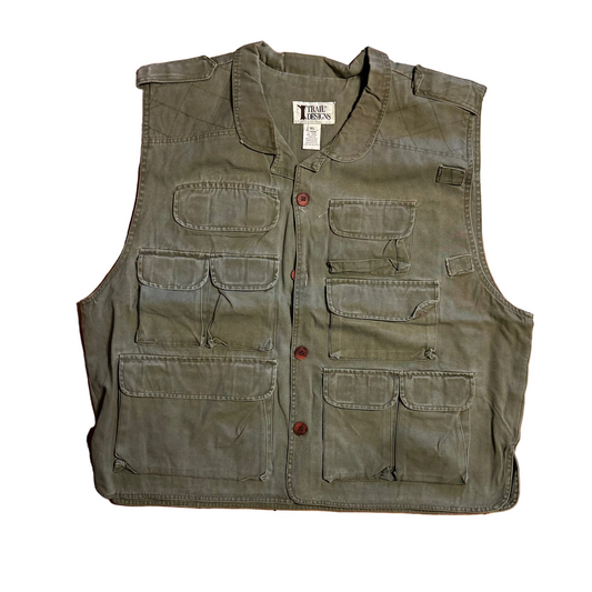 Trail Designs Pocket Button Up Hunting Vest - XLarge - 26" x 26"