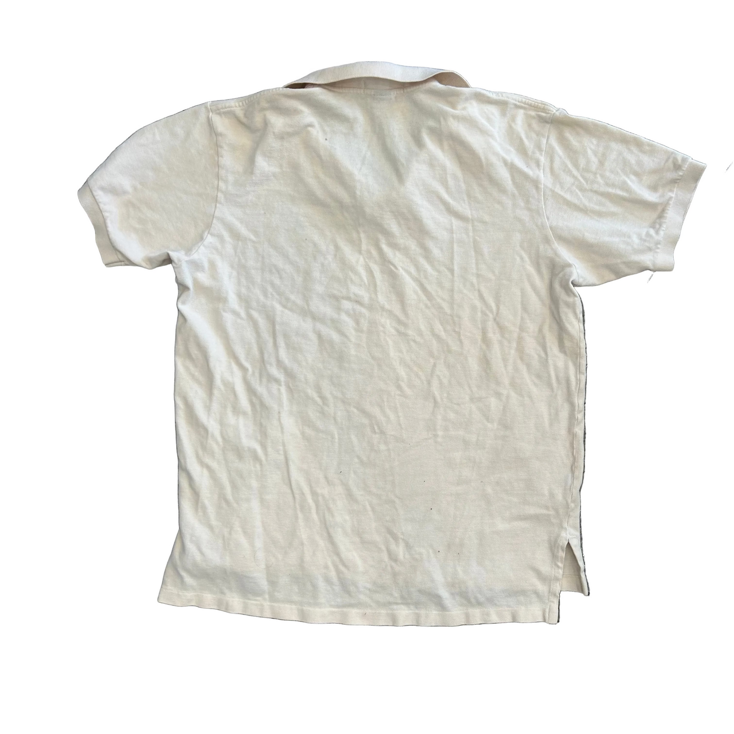 90's Polo RalPH Lauren Tan Yellow Brown Cotton Polo Shirt - XLarge - 24" x 30"