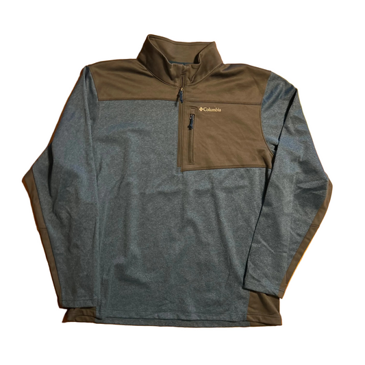 Columbia Blue Grey Quarter Zip - XLarge - 24" x 29"