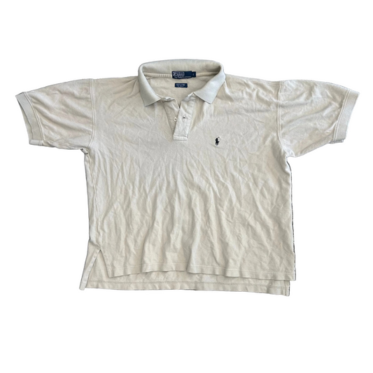 Polo RalPH Lauren Tan Brown Cotton Polo Shirt - Boxy XLarge - 24" x 24"